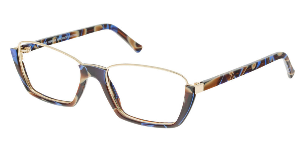 Andy Wolf® 5043 ANW 5043 D 53 - Brown/Graygold D Eyeglasses