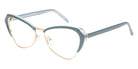 Andy Wolf® 5047 ANW 5047 E 57 - Teal/Gold E Eyeglasses