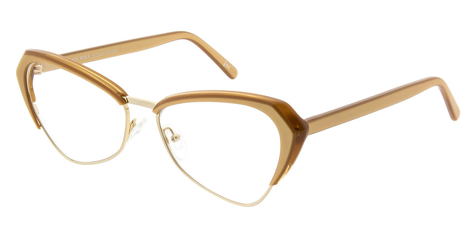 Andy Wolf® 5047 ANW 5047 N 57 - Beige/Gold N Eyeglasses