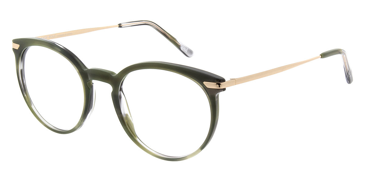 Andy Wolf® 5074 ANW 5074 N 51 - Green/Gold N Eyeglasses