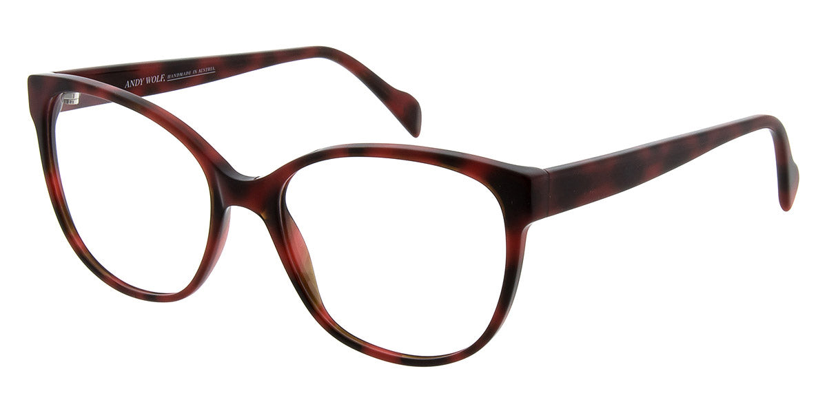 Andy Wolf® 5101 ANW 5101 J 55 - Berry/Brown J Eyeglasses