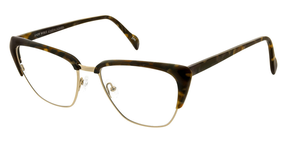 Andy Wolf® 5102 ANW 5102 B 55 - Brown/Gold B Eyeglasses
