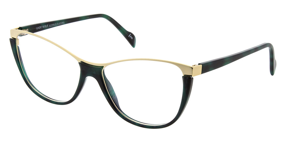 Andy Wolf® 5104 ANW 5104 C 57 - Teal/Gold C Eyeglasses
