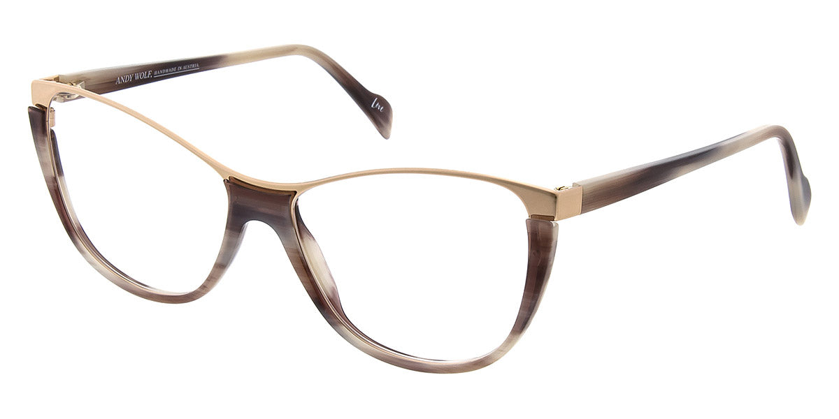 Andy Wolf® 5104 ANW 5104 E 57 - Beige/Rosegold E Eyeglasses