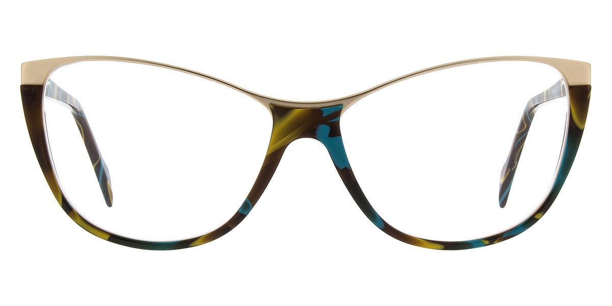 Andy Wolf® 5104 ANW 5104 J 57 - Colorful/Gold J Eyeglasses