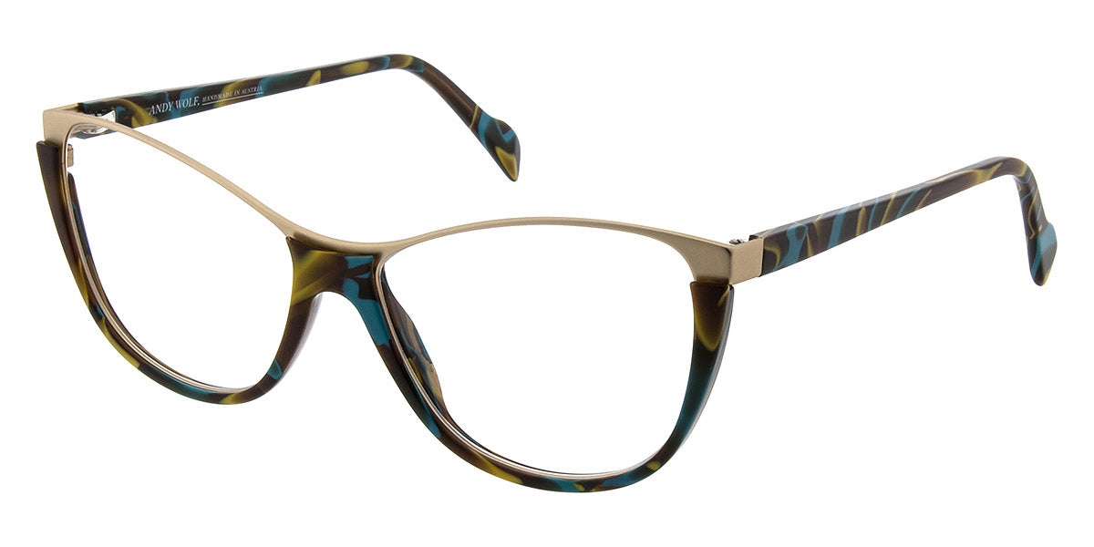 Andy Wolf® 5104 ANW 5104 J 57 - Colorful/Gold J Eyeglasses