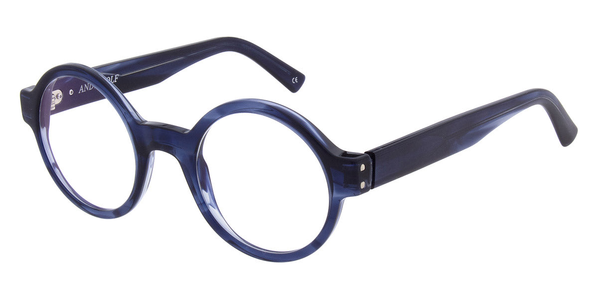 Andy Wolf® AW02 ANW AW02 09 48 - Blue/Silver 09 Eyeglasses