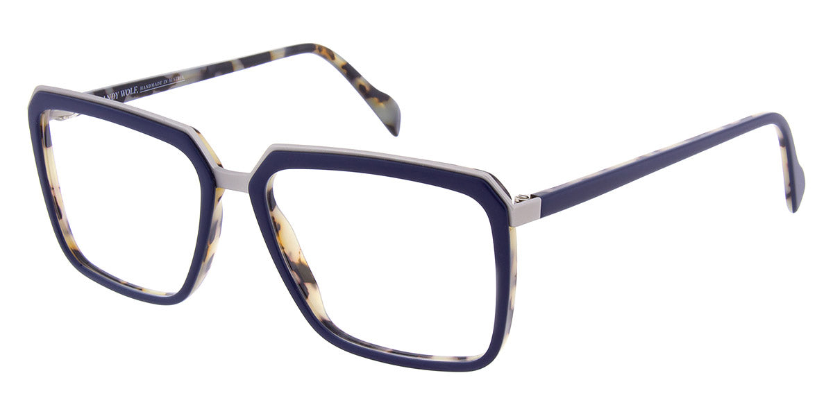 Andy Wolf® Manzu ANW Manzu 06 57 - Silver/Blue 06 Eyeglasses