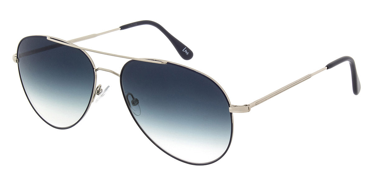 Andy Wolf® Poe Sun ANW Poe Sun G 59 - Silver/Blue G Sunglasses