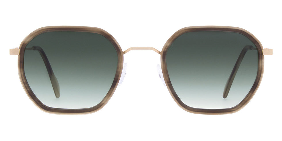 Andy Wolf® Valerian Sun ANW Valerian Sun 03 49 - Brown/Gold 03 Sunglasses