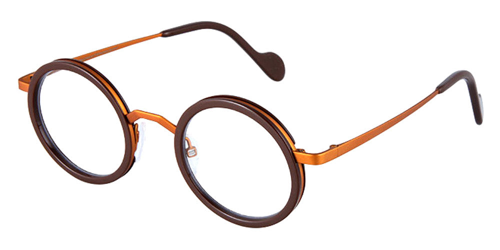 NaoNed® Ar Wiz NAO Ar Wiz 40MC 43 - Solid Chocolate Brown / Matte Radiant Yellow Eyeglasses