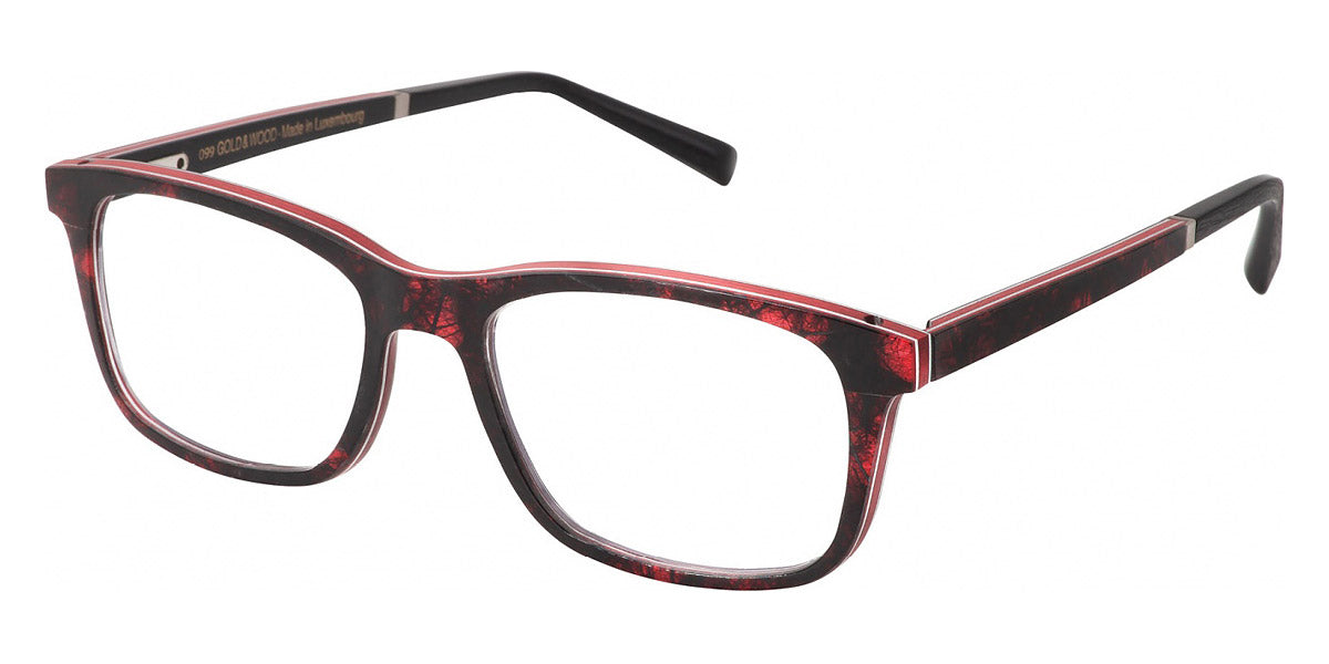 Gold & Wood® B16 NEO 01 G&W B16 NEO 01 32 54 - 32 - Red Cherry Bolivar/Black Washiwood/Ebony Tanganyika Eyeglasses