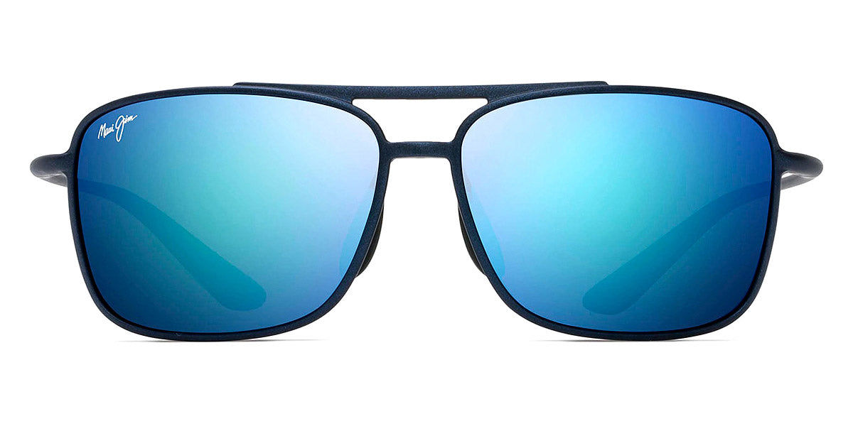 Maui Jim® Kaupo Gap B437 03M - Matte Blue/Blue Hawaii Sunglasses