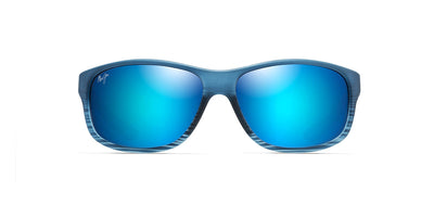 Maui Jim® Kaiwi Channel MAU Kaiwi Channel B840-03S 62 - Blue Black Stripe/Blue Hawaii Sunglasses