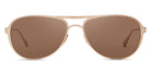 SALT.® BARRETT SAL BARRETT 003 60 - Brushed Honey Gold/CR39 Deep Brown Sunglasses