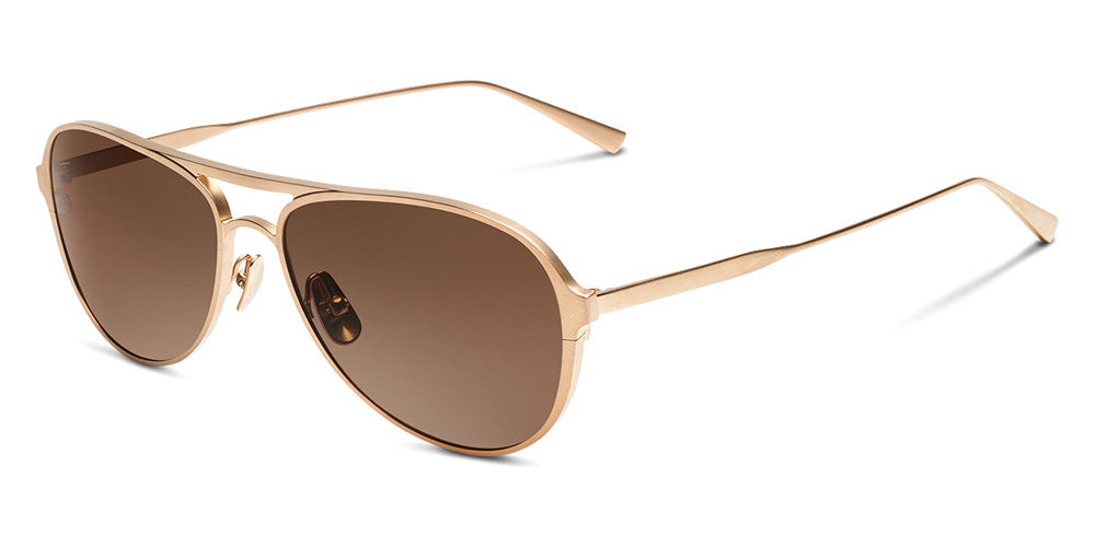 SALT.® BARRETT SAL BARRETT 003 60 - Brushed Honey Gold/CR39 Deep Brown Sunglasses