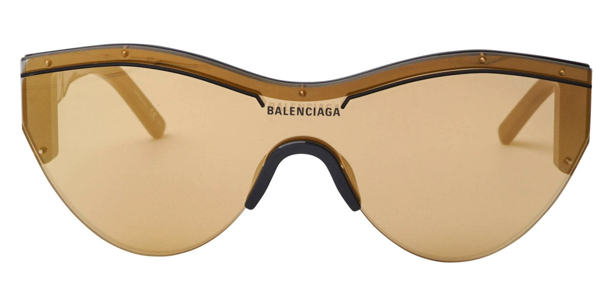 Balenciaga® BB0004S - Black / Gold Flash Sunglasses