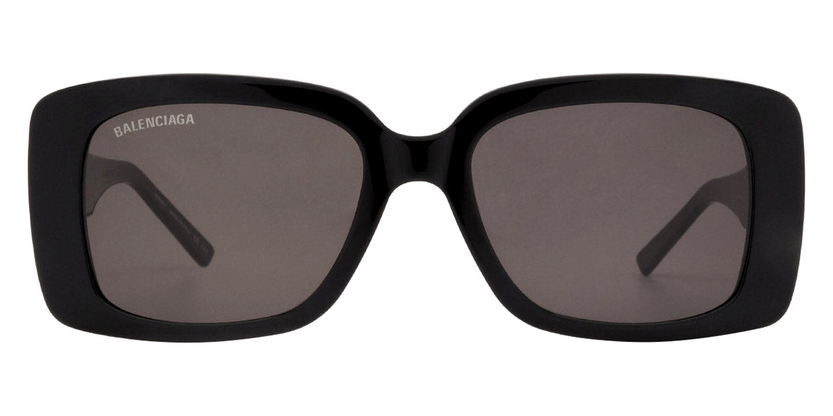 Balenciaga® BB0048S - Black / Gray Sunglasses