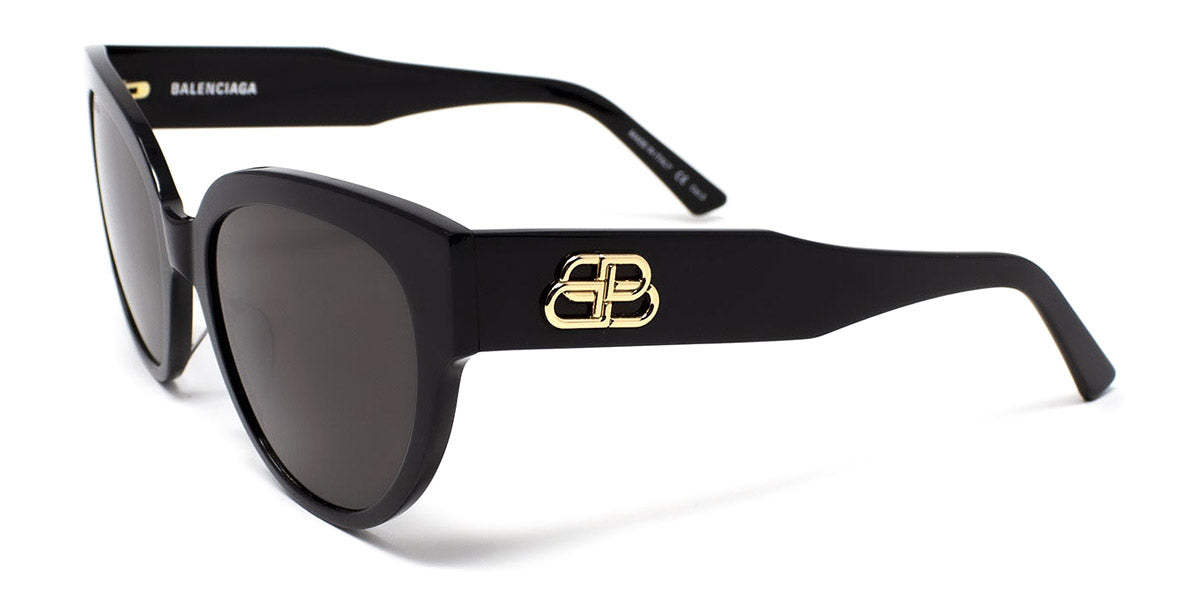 Balenciaga® BB0050S - Black / Gray Sunglasses