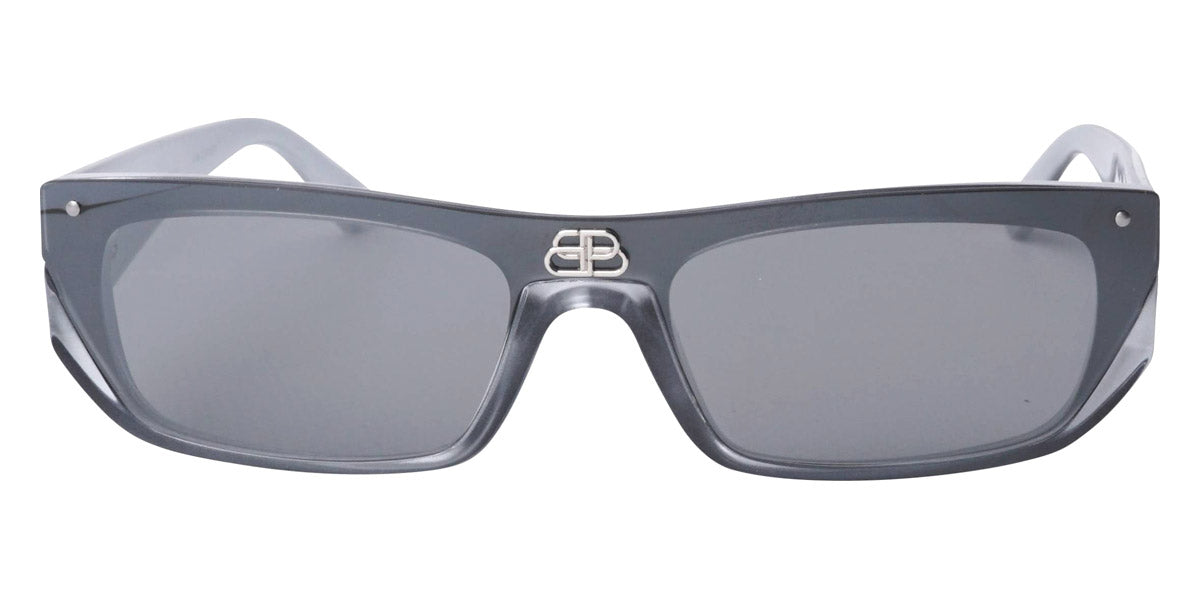Balenciaga® BB0080S - Ruthenium / Silver Mirrored Sunglasses