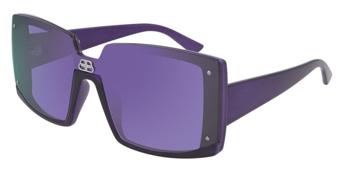Balenciaga® BB0081S - Violet / Violet Mirrored Sunglasses