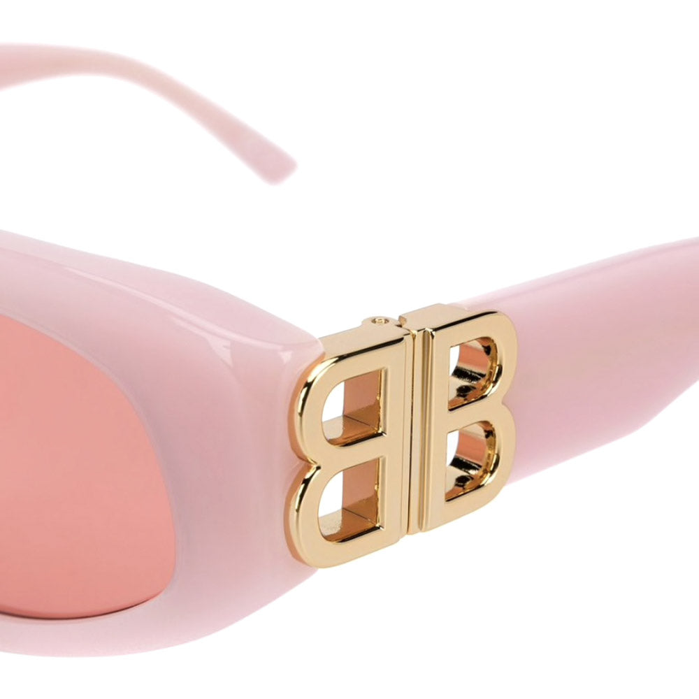 Balenciaga® BB0095S - Gold / Pink / Red Sunglasses