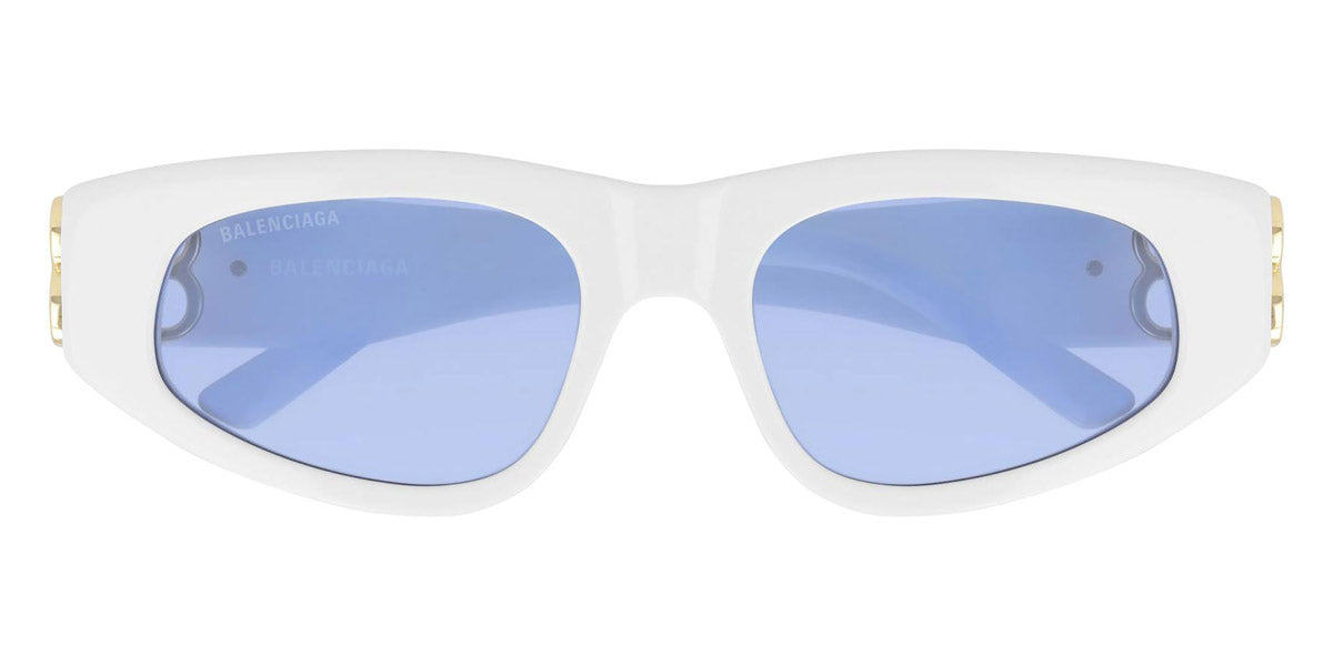 Balenciaga® BB0095S - Gold / White / Light Blue Sunglasses