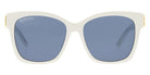 Balenciaga® BB0102SA BB0102SA 004 57 - White / Gold / Blue Gradient Sunglasses