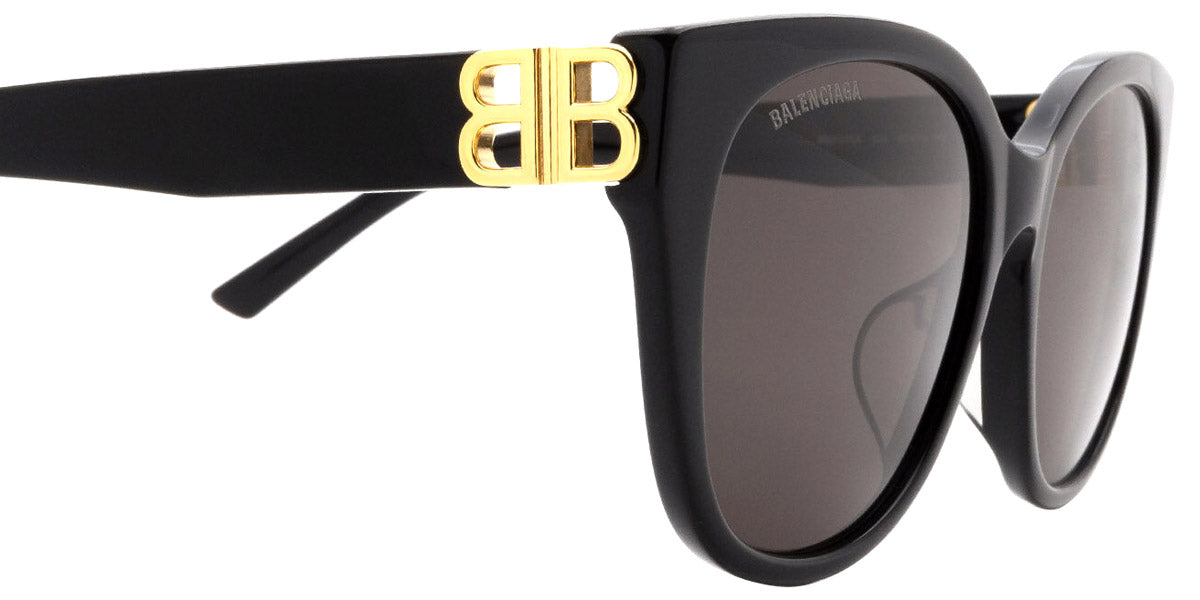 Balenciaga® BB0103SA - Gold / Black / Gray Sunglasses