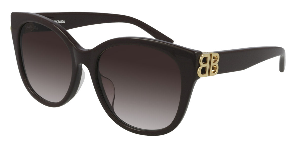 Balenciaga® BB0103SA - Violet / Gold / Red Gradient Sunglasses