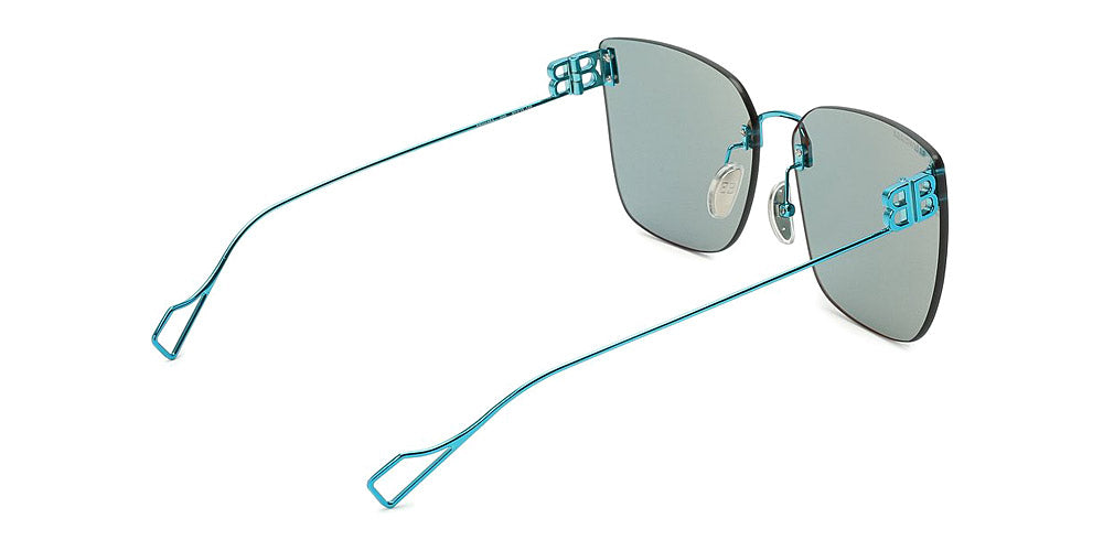 Balenciaga® BB0112SA - Light-Blue / Light Blue AR Sunglasses