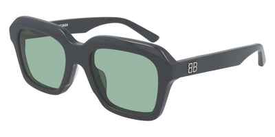 Balenciaga® BB0127S - Gray / Green Sunglasses