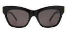 Balenciaga® BB0132S BB0132S 001 53 - Black / Gold / Gray Sunglasses