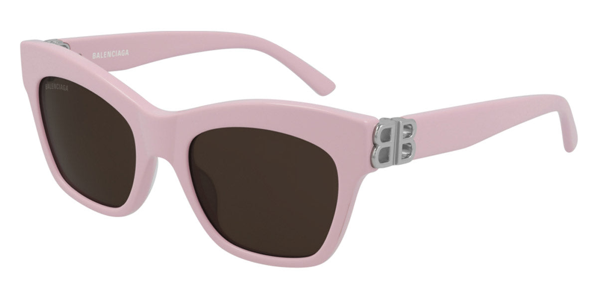 Balenciaga® BB0132S - Pink / Silver / Brown Sunglasses