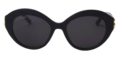 Balenciaga® BB0133S - Black/Gold / Gray Sunglasses