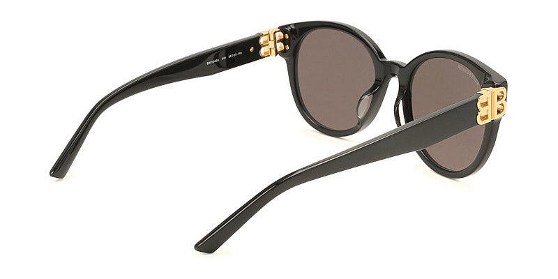 Balenciaga® BB0134SA - Black/Gold / Gray Sunglasses