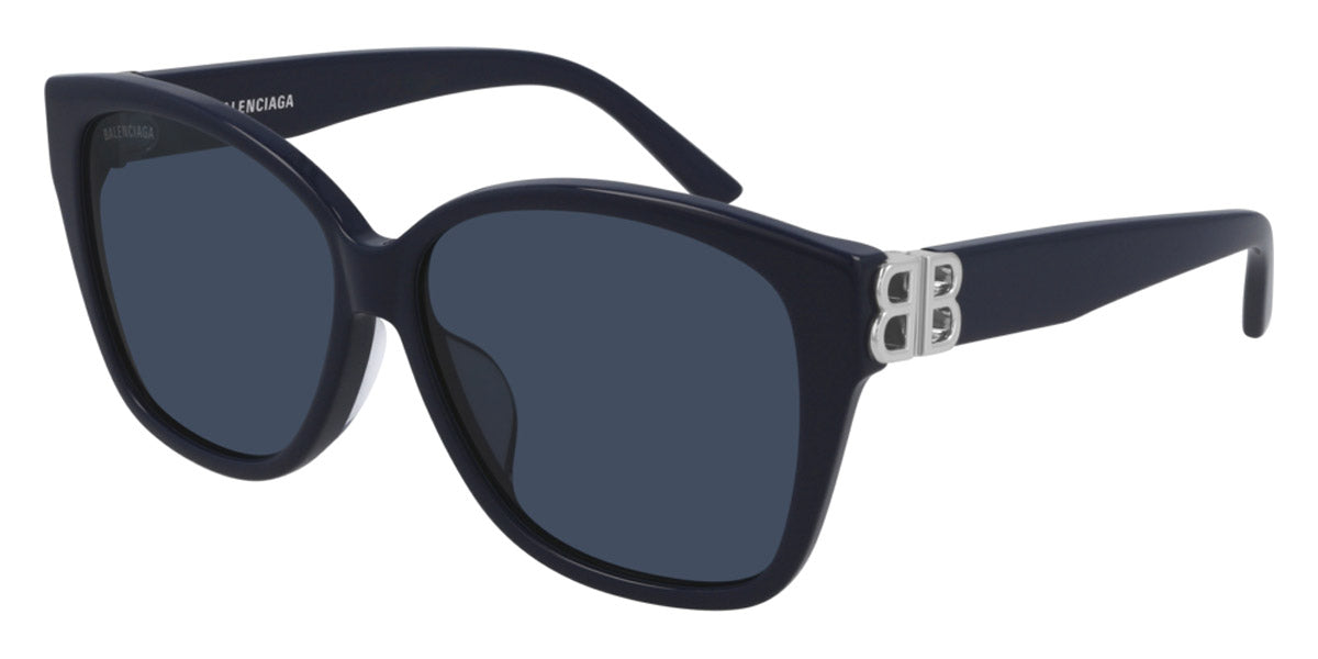 Balenciaga® BB0135SA - Blue / Silver / Blue Sunglasses