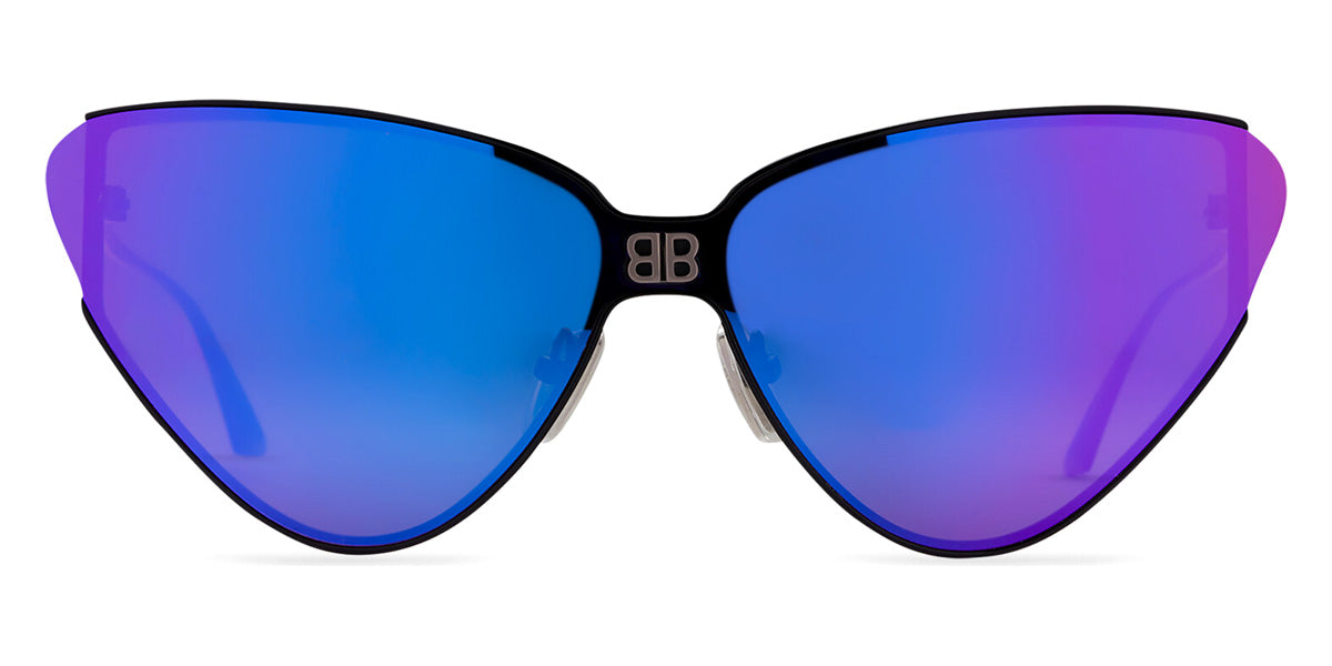 Balenciaga® BB0191S - Black / Violet Mirrored Sunglasses