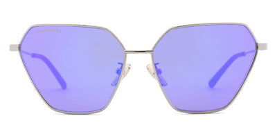 Balenciaga® BB0194S - Ruthenium / Violet Mirrored Sunglasses