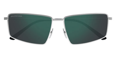 Balenciaga® BB0195S - Silver / Green Ar Sunglasses