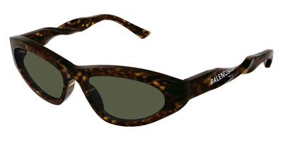 Balenciaga® BB0207S - Havana / Green Sunglasses