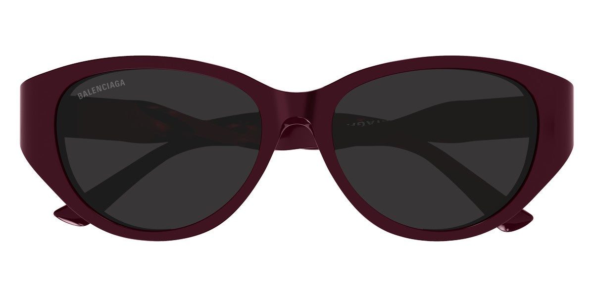 Balenciaga® BB0209SA - Burgundy / Gray Sunglasses