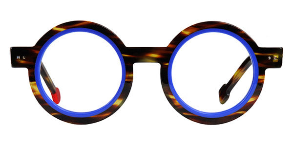 Sabine Be® Be Addict - Shiny Veined Tortoise Dark / Shiny Blue Klein Eyeglasses