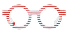 Sabine Be® Be Addict Stripe - Shiny Red Slim Stripes Eyeglasses