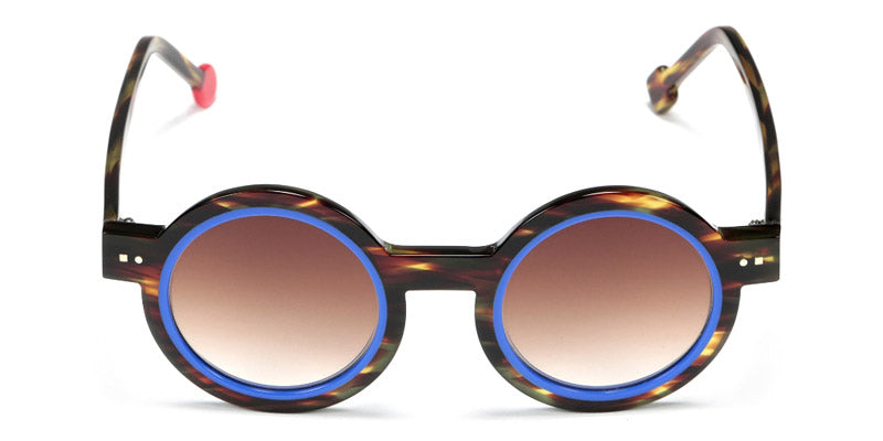 Sabine Be® Be Addict Sun - Shiny Veined Tortoise Dark / Shiny Blue Klein Sunglasses