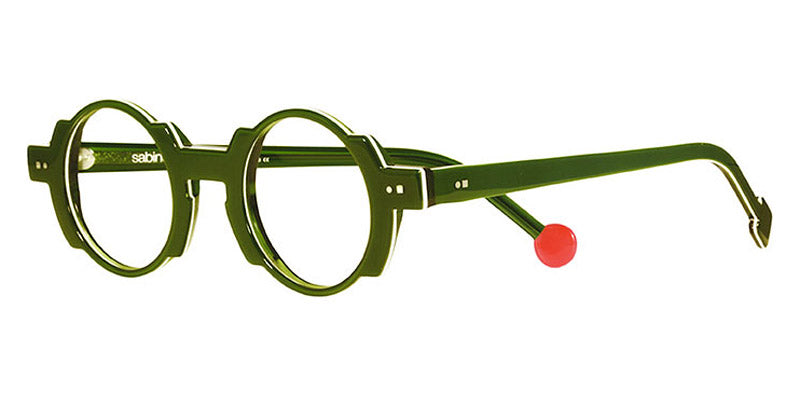 Sabine Be® Be Balloon Swell - Shiny Translucent Dark Green / White / Shiny Translucent Dark Green Eyeglasses
