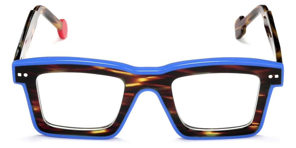 Sabine Be® Be Bobo Line - Shiny Dark Veined Tortoise / Shiny Klein Blue Eyeglasses