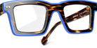 Sabine Be® Be Bobo Line - Shiny Dark Veined Tortoise / Shiny Klein Blue Eyeglasses