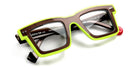 Sabine Be® Be Bobo Line - Shiny Glossy Brown / Shiny Neon Yellow Eyeglasses