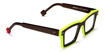 Sabine Be® Be Bobo Line - Shiny Glossy Brown / Shiny Neon Yellow Eyeglasses